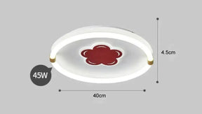 Lovely Creative Flower Room Led Ceiling Lamp 40Cm White Light