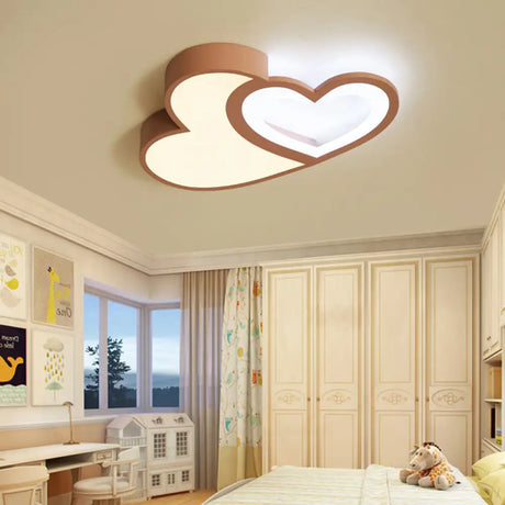 Loving Heart Ceiling Mount Light: Brighten Up Your Kindergarten With Macaron Loft Acrylic Led Lamp