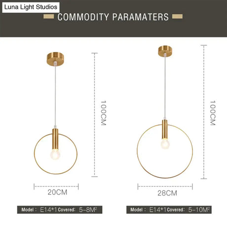 Luminaria Lustres E Pendentes Para Sala De Jantar Single Ring Pendant Lights Hanglamp Modern
