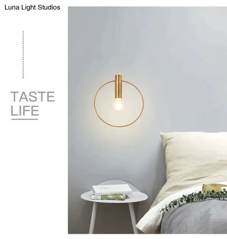 Luminaria Lustres E Pendentes Para Sala De Jantar Single Ring Pendant Lights Hanglamp Modern