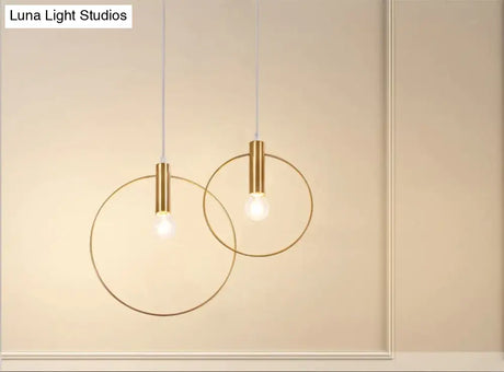 Luminaria Lustres E Pendentes Para Sala De Jantar Single Ring Pendant Lights Hanglamp Modern