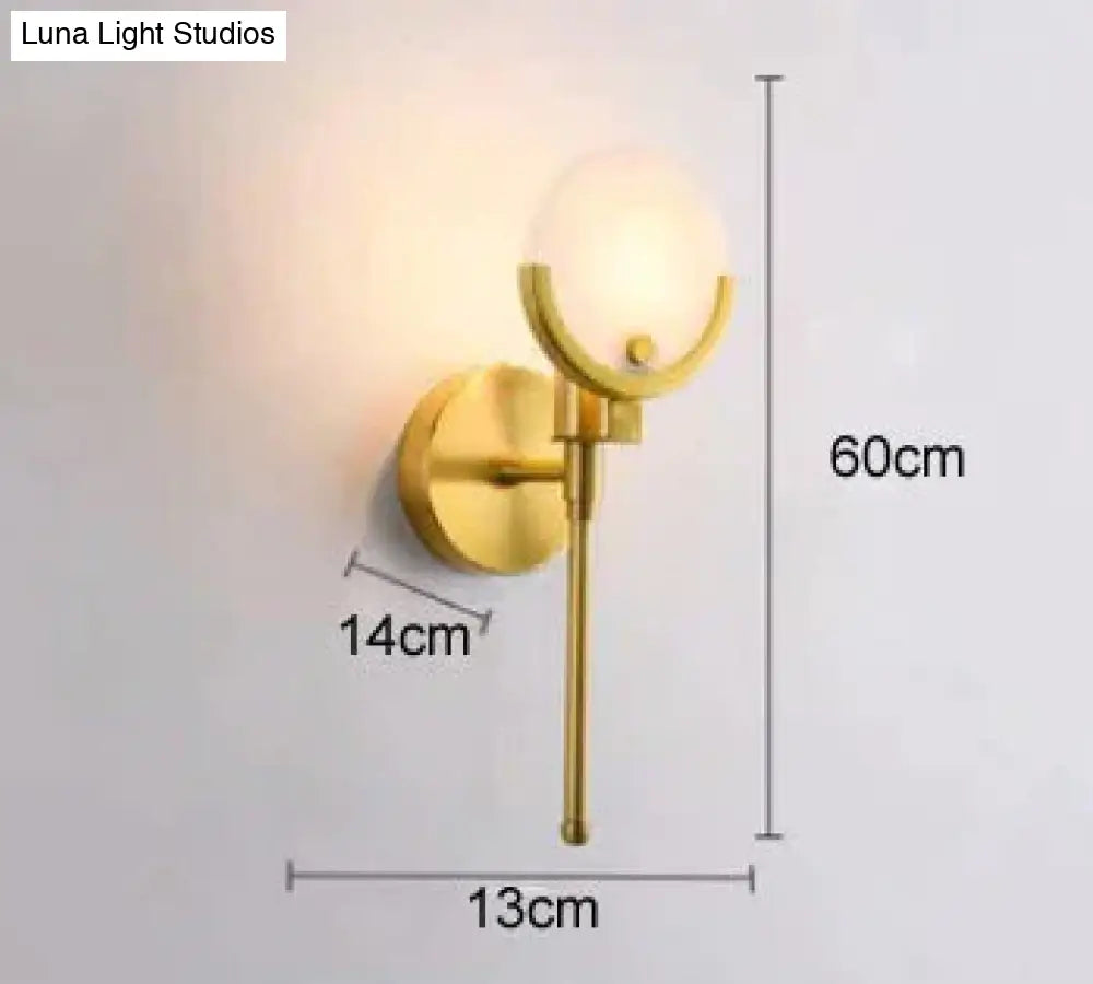 Luxury Bedside Aisle Bedroom All-Copper Wall Lamp Copper Lamps