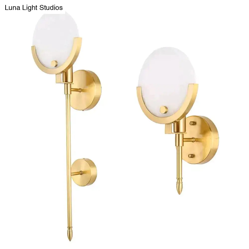 Luxury Bedside Aisle Bedroom All-Copper Wall Lamp Small 13*14*32Cm Copper Lamps