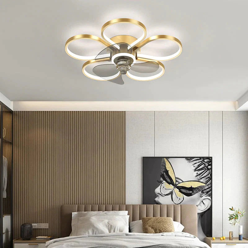 Lampe de plafond de luxe pour chambre à coucher, lampe de plafond de restaurant ultra-mince avec ventilateur électrique