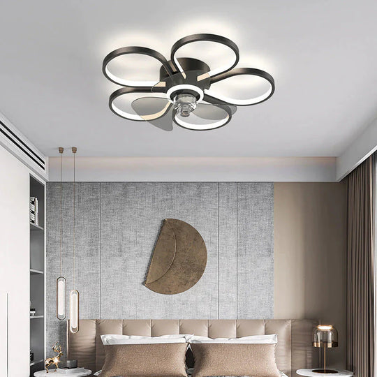 Lampe de plafond de luxe pour chambre à coucher, lampe de plafond de restaurant ultra-mince avec ventilateur électrique