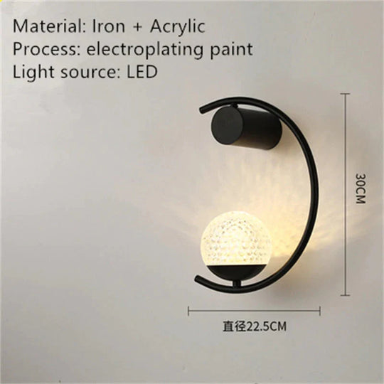Applique de chevet LED créative de luxe