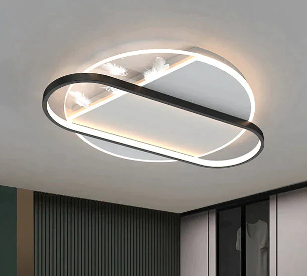 Luxury Feather Ceiling Lamp Living Room Bedroom Dining Creative Lamps