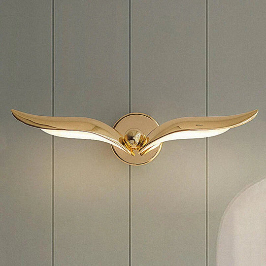 Applique murale de mouette créative minimaliste de luxe pour la lumière de mur de fond de salon de chambre à coucher