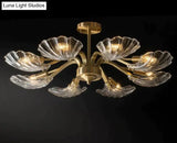 Luxury Modern Living Room Shell Copper Ceiling Lamp