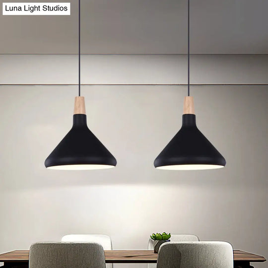 Macaron Aluminum Pendant Light - Flask Shape | Single Kitchen Dinette Drop Lamp In Gold/Blue/Pink &