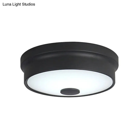 Macaron Drum Ceiling Flush Light In Metal With Led Ideal For Kids Room Available Various Colors