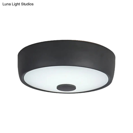 Macaron Drum Ceiling Flush Light In Metal With Led Ideal For Kids Room Available Various Colors