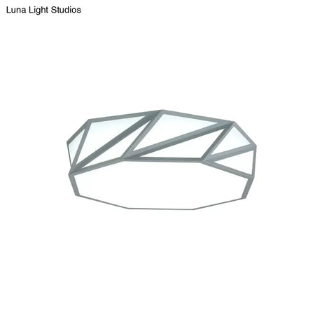 Macaron Led Ceiling Light: Stylish Flushmount For Adult Kid Bedroom