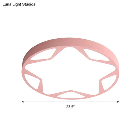 Macaron Loft Acrylic Ceiling Lamp: Candy Colored Flush Light For Child Bedroom