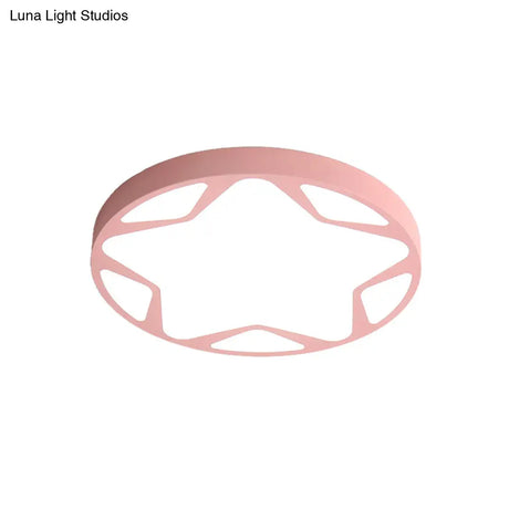 Macaron Loft Acrylic Ceiling Lamp: Candy Colored Flush Light For Child Bedroom