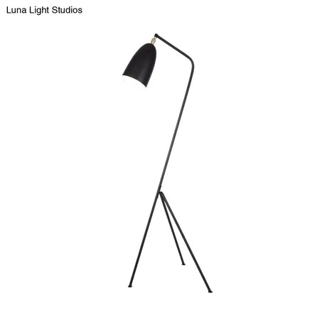 Macaron Loft Metal Floor Light With Domed Shade - One Bulb Candy Color Perfect For Meeting Rooms