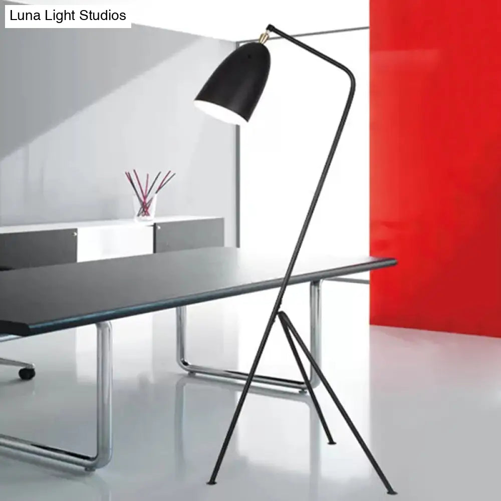 Macaron Loft Metal Floor Light With Domed Shade - One Bulb Candy Color Perfect For Meeting Rooms