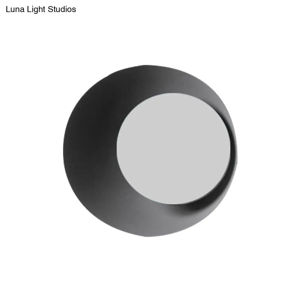 Macaron Loft Round Wall Light - Candy Color Sconce For Office Hallway