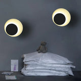 Macaron Loft Round Wall Light - Candy Color Sconce For Office Hallway Black / 10