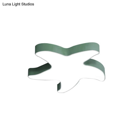 Macaron Loft Starfish Flush Mount: Candy-Colored Acrylic Ceiling Light