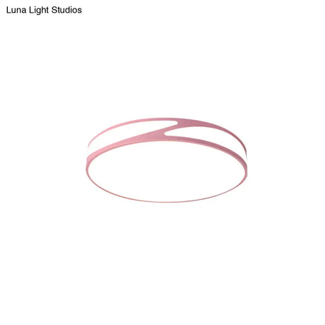 Macaron Style Acrylic Ceiling Lamp - Candy Colored Flush Light For Offices