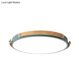 Macaron-Style Acrylic Circular Led Flush Ceiling Light - Stylish Lamp For Kids Bedroom And Hallways