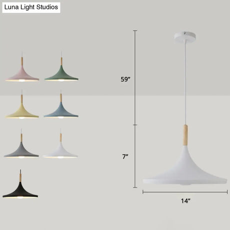 Macaron Style Geometric Pendant Light - Modern Metal Hanging Fixture For Dining Room