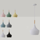 Macaron Style Geometric Pendant Light - Modern Metal Hanging Fixture For Dining Room Green / 9.5