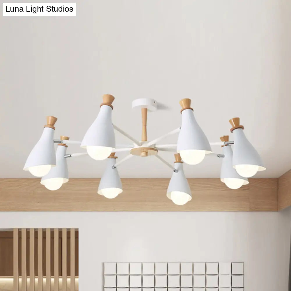 Macaron Style Metal Bottle Chandelier - Ideal For Living Room And Nursery Stylish Hanging Light