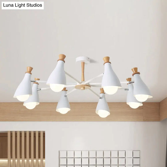 Macaron Style Metal Bottle Chandelier - Ideal For Living Room And Nursery Stylish Hanging Light
