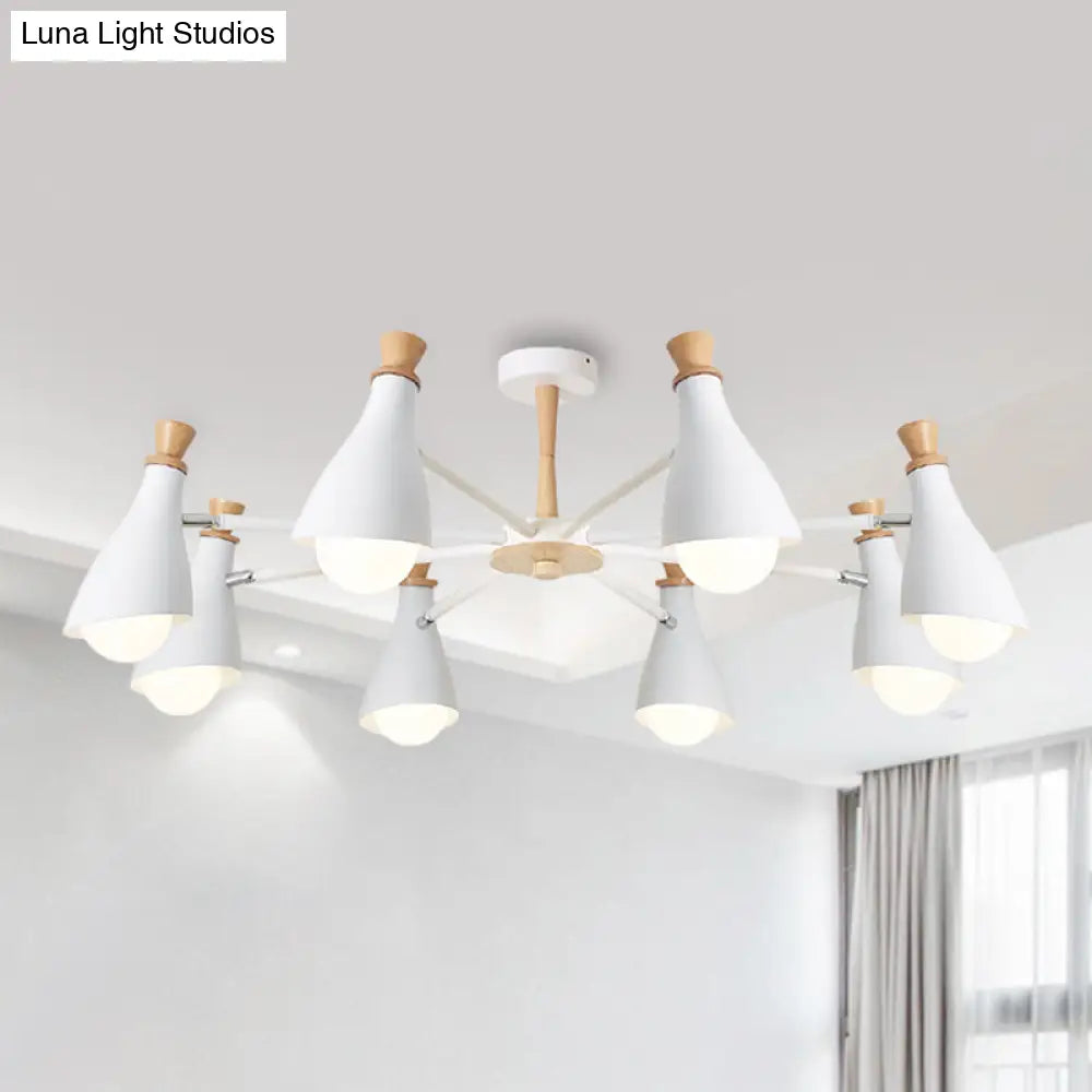 Macaron Style Metal Bottle Chandelier - Ideal For Living Room And Nursery Stylish Hanging Light