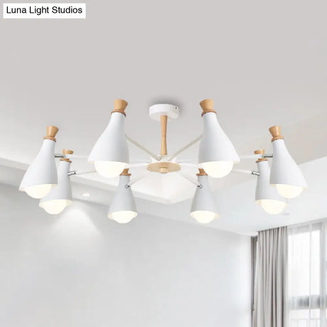 Macaron Style Metal Bottle Chandelier - Ideal For Living Room And Nursery Stylish Hanging Light