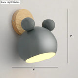 Macaron Style Rotatable Shade Wall Mounted Reading Light - 1-Light Metal Lamp For Bedroom