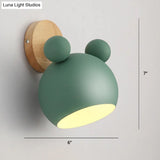 Macaron Style Rotatable Shade Wall Mounted Reading Light - 1-Light Metal Lamp For Bedroom