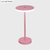 Macaron Style Round Acrylic Led Table Lamp: Blue/Green Ambient Lighting For Living Room In