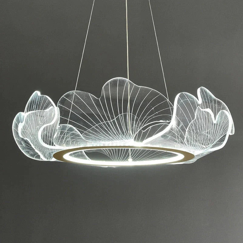 Mancos - Lustre Moderne Led Feuilles Acryliques