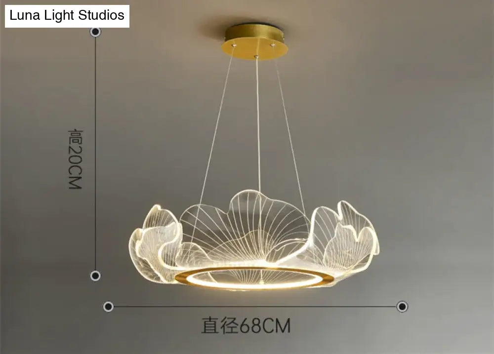 Mancos - Acrylic Leaves Led Modern Chandelier Chandelier