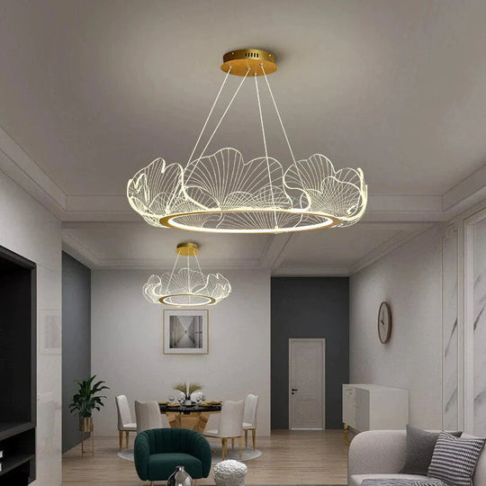 Mancos - Lustre Moderne Led Feuilles Acryliques