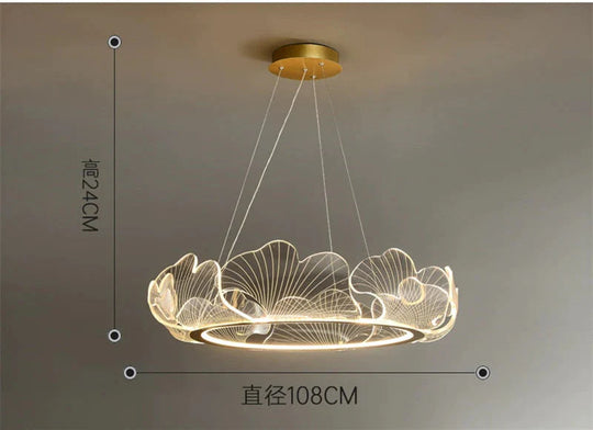 Mancos - Lustre Moderne Led Feuilles Acryliques