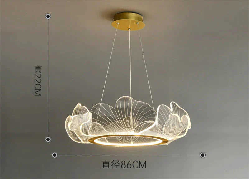 Mancos - Lustre Moderne Led Feuilles Acryliques
