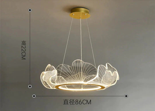 Mancos - Lustre Moderne Led Feuilles Acryliques