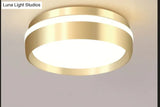 Mara-Modern Minimalist Gateway Round Gold Led Small Ceiling Lamp Golden / 12W Warm Light