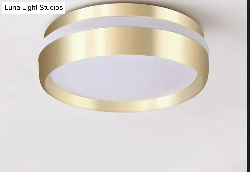 Mara-Modern Minimalist Gateway Round Gold LED Small Ceiling Lamp Ceiling