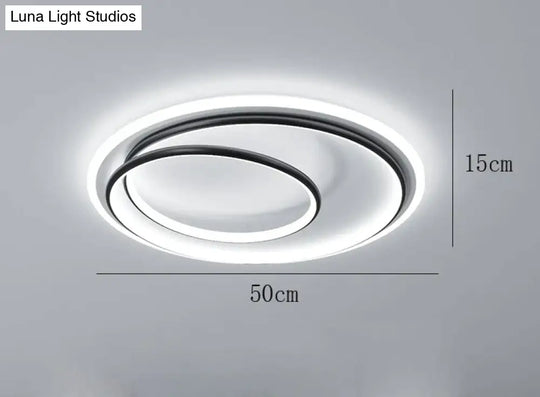 Master Bedroom Study Simple Modern Atmosphere Personalized Creative Led Room Ceiling Lamp Black /