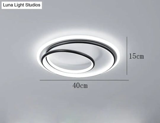 Master Bedroom Study Simple Modern Atmosphere Personalized Creative Led Room Ceiling Lamp Black /
