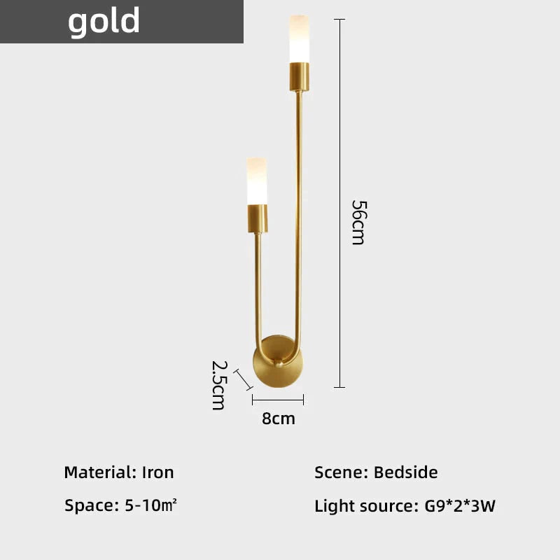 Meral - Applique murale LED de chevet minimaliste moderne