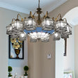 Mermaid Glass Chandelier For Living Room With Clear Hanging Light