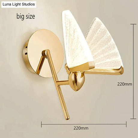 Merve - Nordic Creative Colorful Butterfly Led Wall Lamp Type 3 Big / Warm White