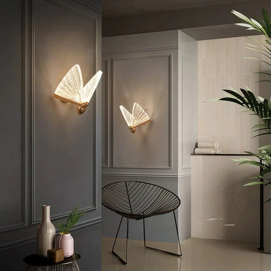 Merve - Applique Murale Led Papillon Coloré Créatif Nordique