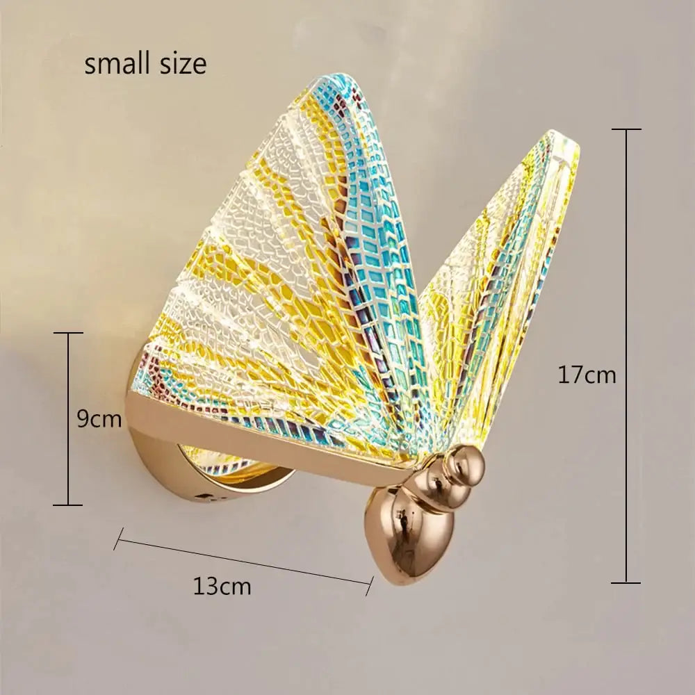 Merve - Nordic Creative Colorful Butterfly Led Wall Lamp Type 2 small / Warm White Wall Lamp